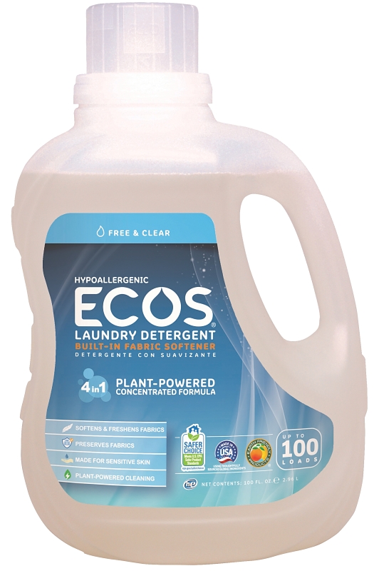 ECOS LAUNDRY DETERGENT<br>HE 100OZ